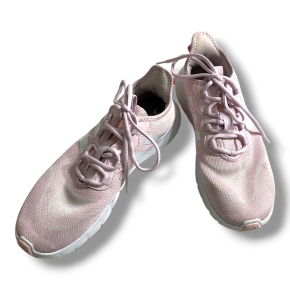 ADIDAS Nario Move Women's Running Sneaker GY8592 Cloud White/Clear Pink Size 9 - Picture 4 of 10